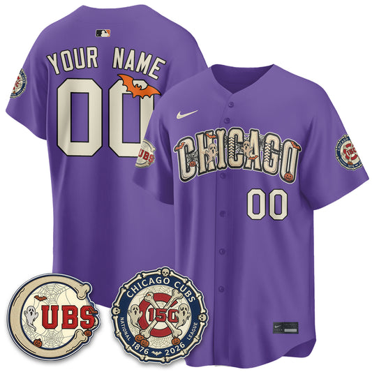 Chicago Cubs Halloween 2026 Vapor Limited Custom Jersey - Stitched