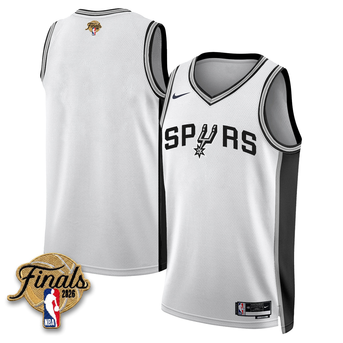 SAS 2026 NBA Western Conference Champions Vapor Jersey V2- Stitched-NQD