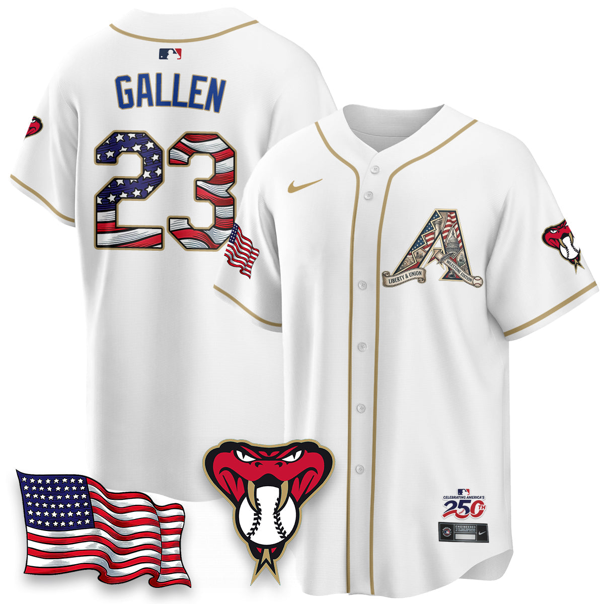 ARI 2026 Independence Day USA Vapor Limited Jersey - Stitched-NQD