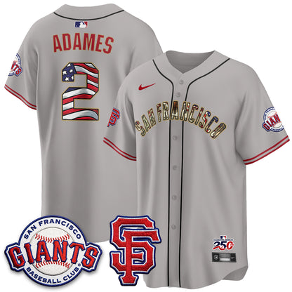 San Francisco Giants2026 Independence Day USA Jersey - All Stitched