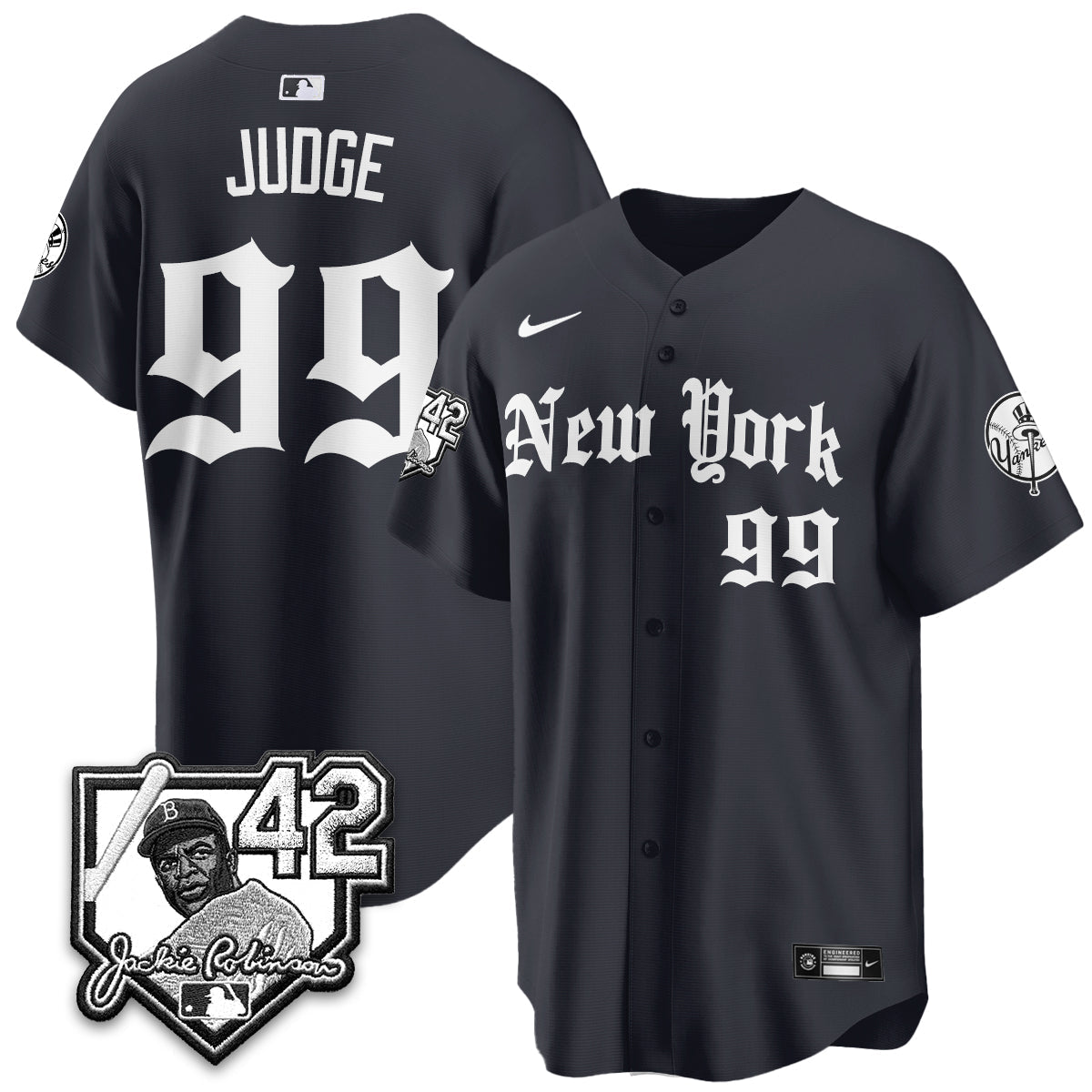 NYY 2026 Jackie Robinson Day Gothic Vapor Limited Jersey - Stitched-NQD