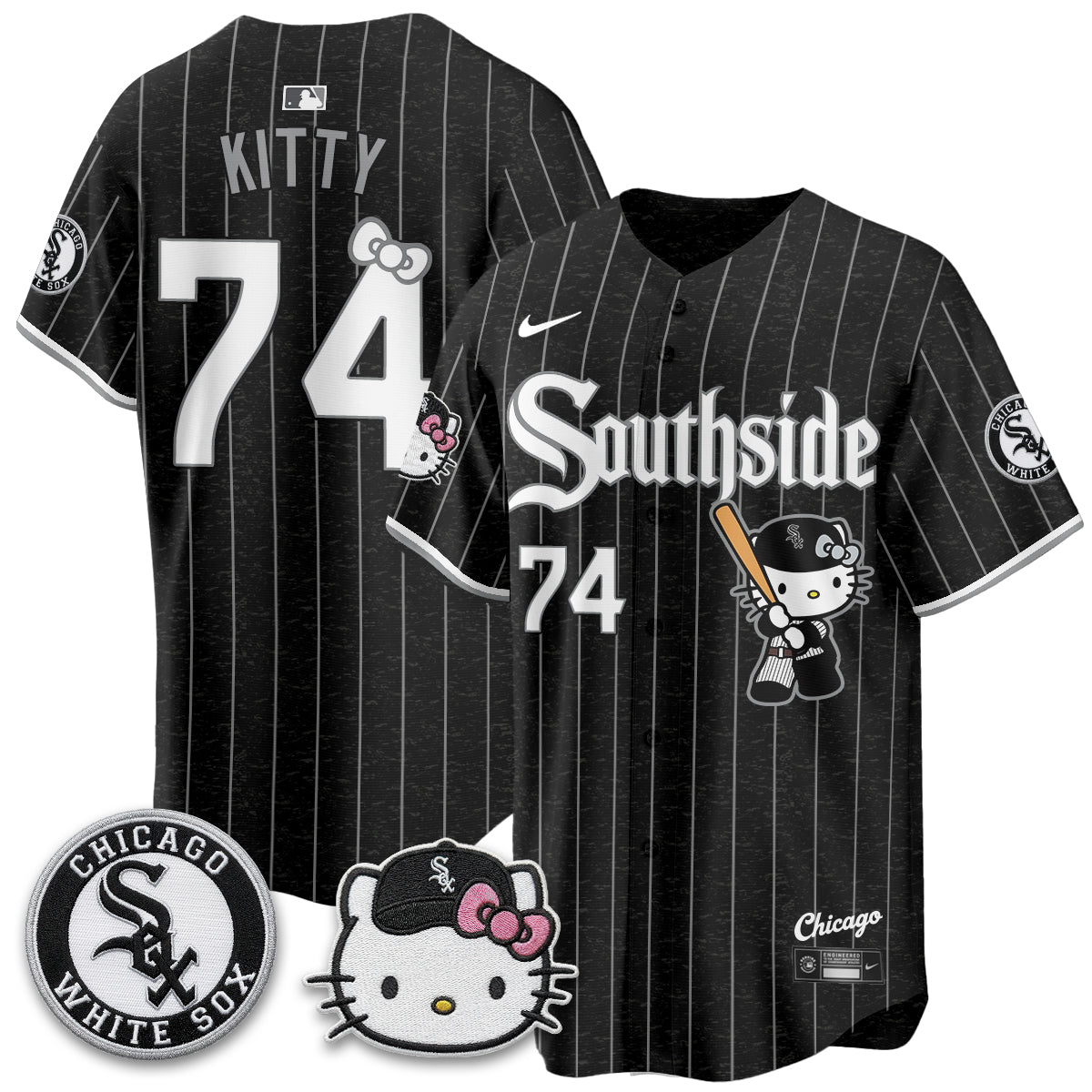 Chicago White Sox x Meow KT Vapor Jersey - Stitched-NQD