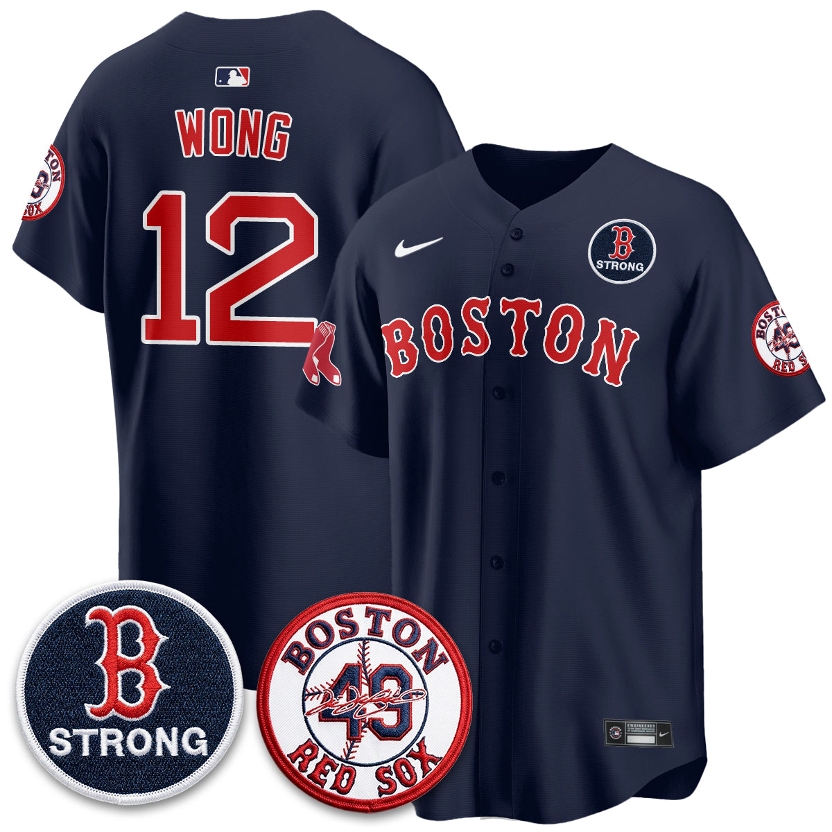 BOS Tim Wakefield Memorial Patch Vaper Premier Limited Jersey - All Stitched V2