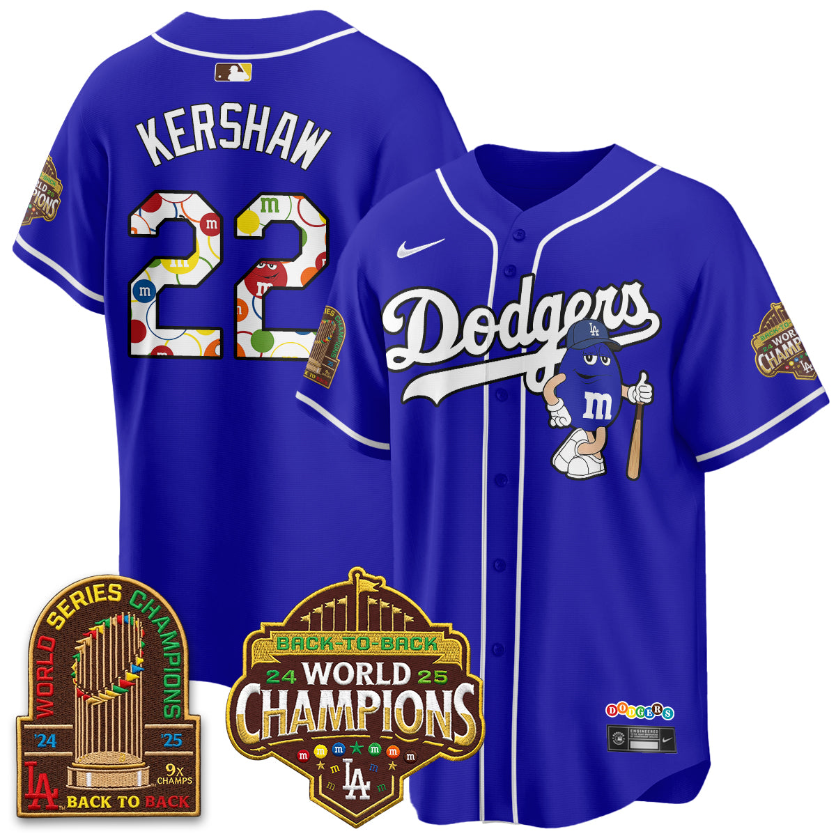 Los Angeles Dodgers x m&m Vapor Jersey - Stitched