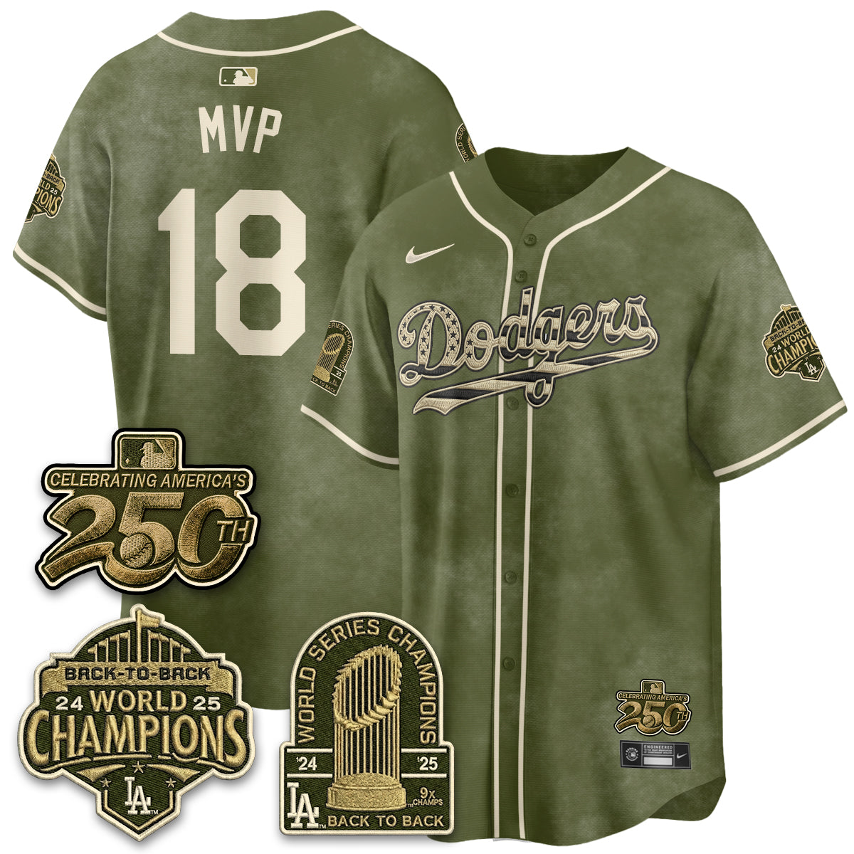 LAD New Era Olive 2026 Armed Forces Day Jersey -Stitched V2-NQD
