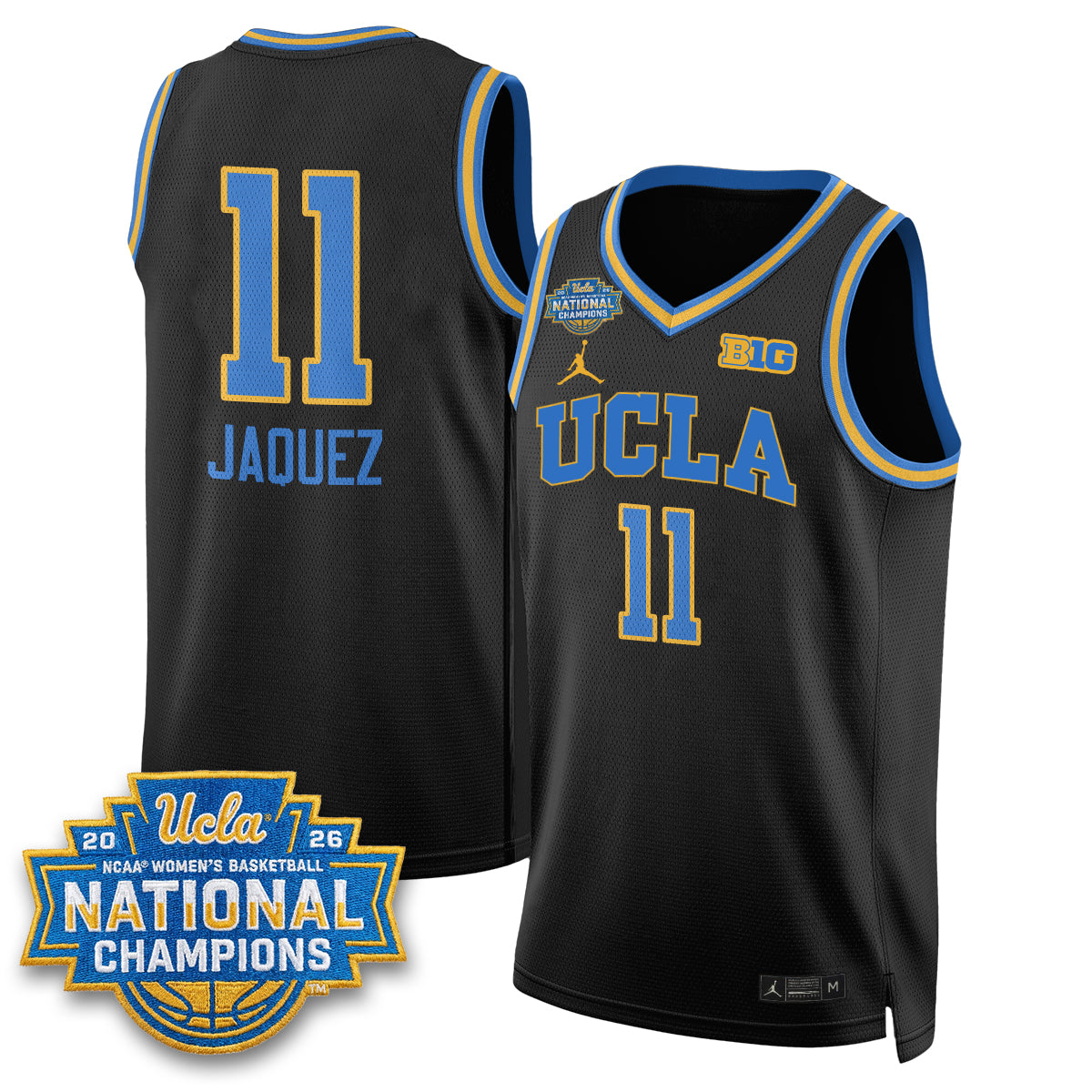 UCLA Women's Basketball National Champion 2026 Gear Limited Jersey -  Stitched-NQD
