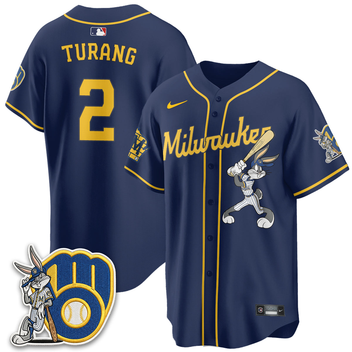 Milwaukee Brewers Bunny Edition Vapor Jersey - Stitched N1