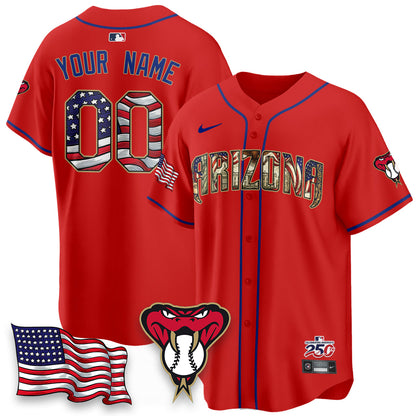 ARI 2026 Independence Day USA Vapor Limited Custom Jersey - Stitched-NQD