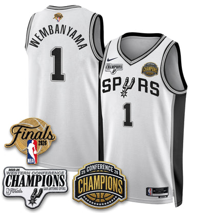 SAS 2026 NBA Western Conference Champions Vapor Jersey - Stitched-NQD
