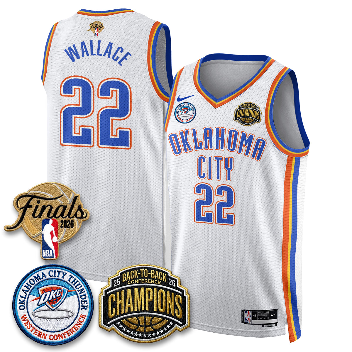 OKC 2026 NBA Western Conference Champions Vapor Jersey - Stitched-NQD
