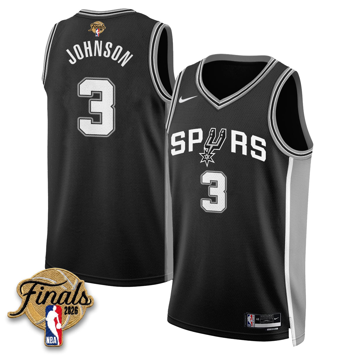 SAS 2026 NBA Western Conference Champions Vapor Jersey V2- Stitched-NQD
