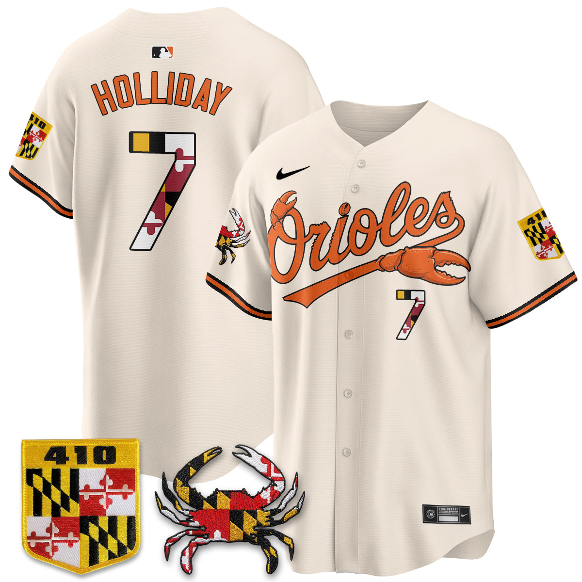 Baltimore Orioles Crab x Maryland Vapor Limited Jersey - Stitched-NQD