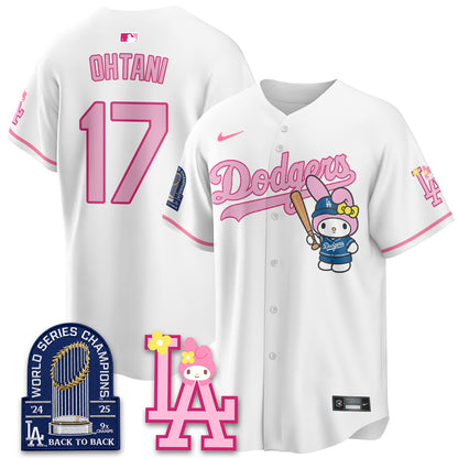 Los Angeles Dodgers My Melody Edition Vapor Jersey - Stitched