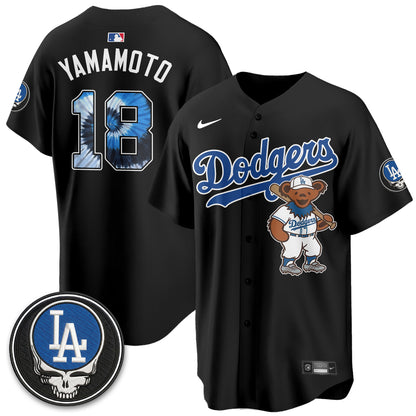 Los Angeles Dodgers x Grateful Dead Edition Vapor Jersey - Stitched