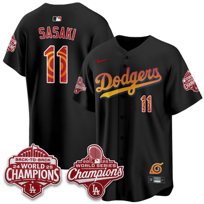 Los Angeles Dodgers x The Knucklehead Ninja Vapor Jersey - Stitched