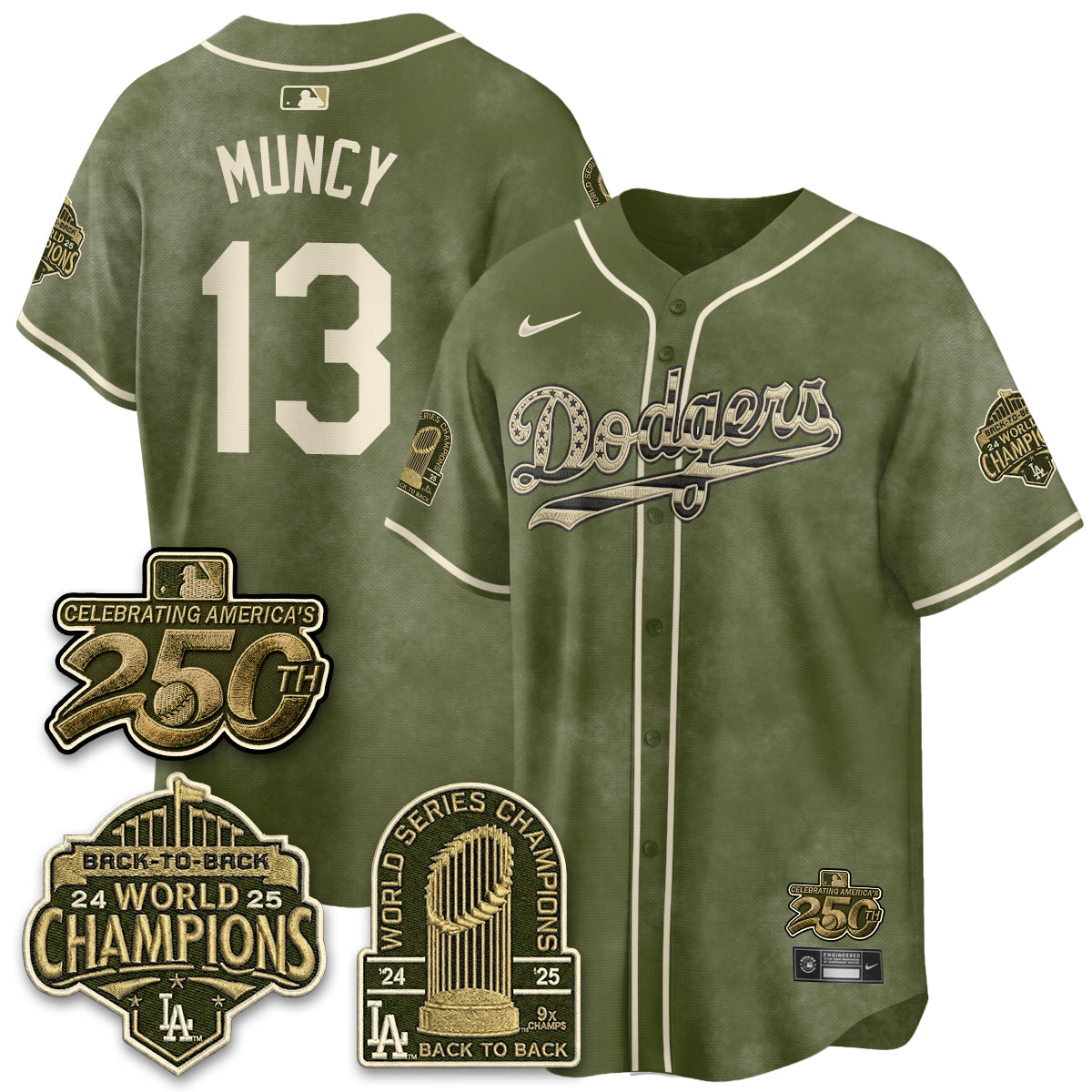 LAD New Era Olive 2026 Armed Forces Day Jersey -Stitched V2-NQD