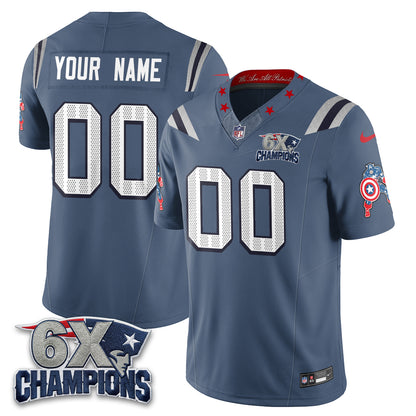 New England Patriots x Vibranium Shield Edition Vapor Custom Jersey V2 - Stitched
