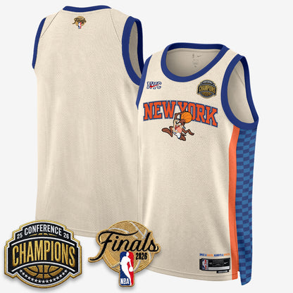 NYK 2026 NBA Eastern Conference Champions x Looney Tunes Vapor Jersey V2- Stitched-NQD