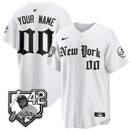 NYY 2026 Jackie Robinson Day Gothic Vapor Custom Limited Jersey - Stitched-NQD