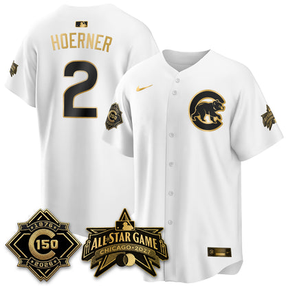 Chicago Cubs 2027 All Star Game Gold Edition Vapor Jersey - Stitched