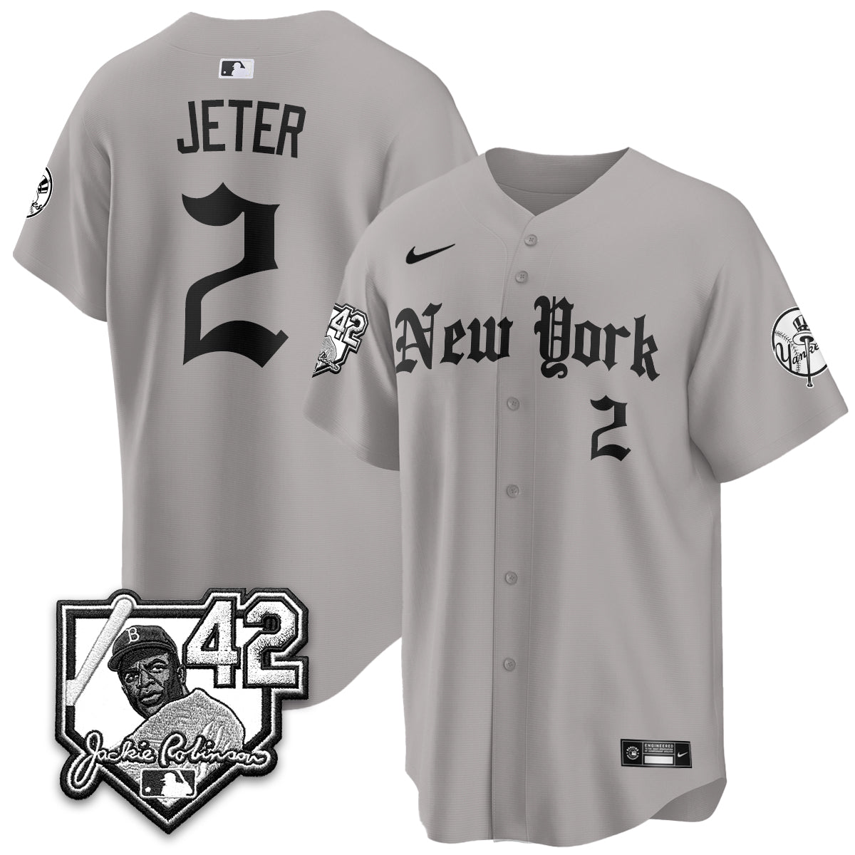NYY 2026 Jackie Robinson Day Gothic Vapor Limited Jersey - Stitched-NQD