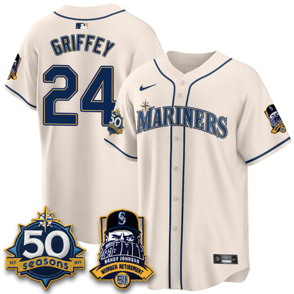 SEA Randy Johnson Vapor Limited Jersey V2- All Stitched