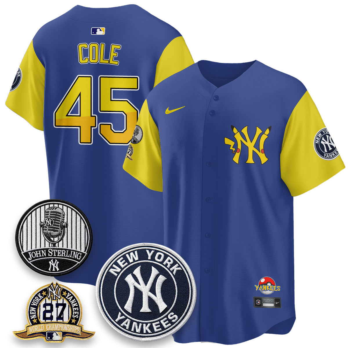 NYY x PKM Cartoon Limited Jersey -  Stitched-NQD