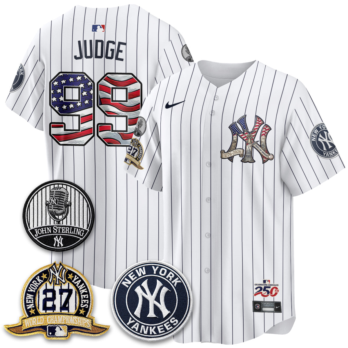 NYY Independence Day USA Vapor Limited Jersey - Stitched-NQD