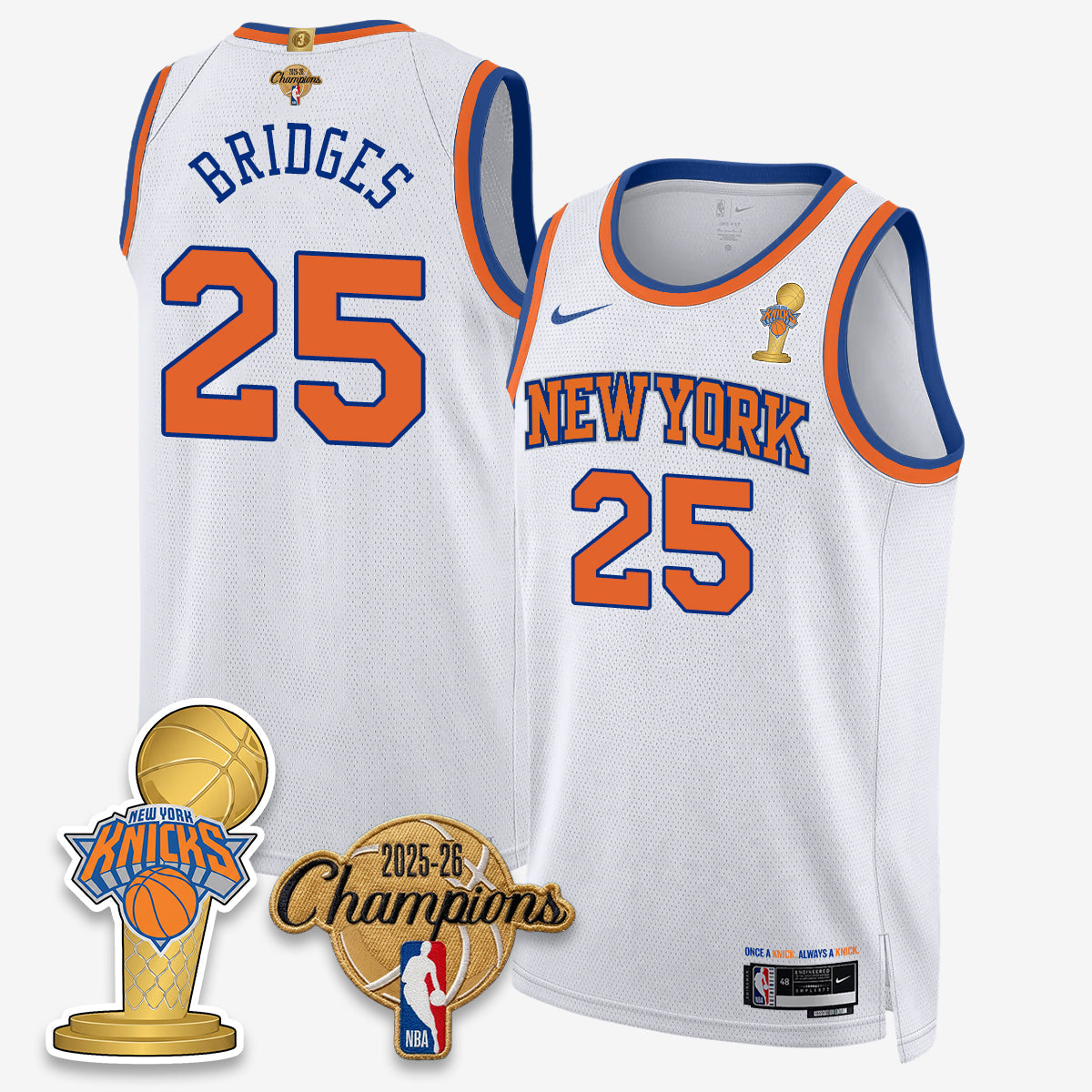 NYK 2026 Basketball Champions Vapor Jersey - Stitched-NQD