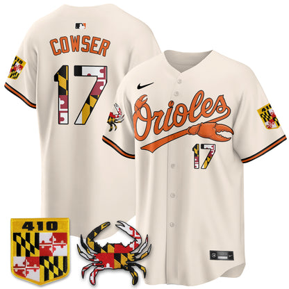 Baltimore Orioles Crab x Maryland Vapor Limited Jersey - Stitched-NQD