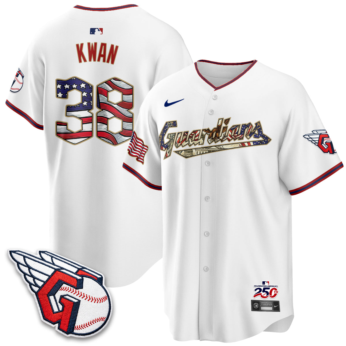 CLE 2026 Independence Day USA Vapor Jersey - Stitched-NQD