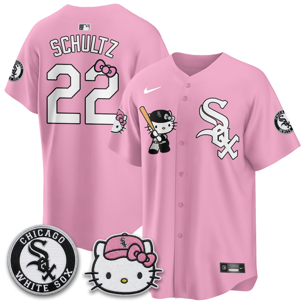 Chicago White Sox x Meow KT Vapor Jersey - Stitched-NQD