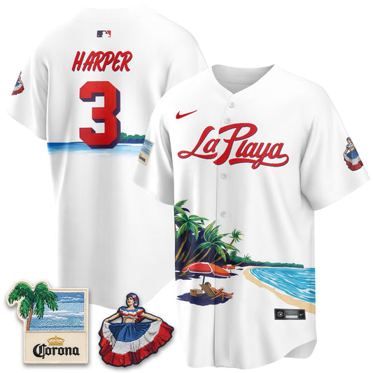 PHI Beach Connect "La Playa" Edition Vapor Jersey- Patch Stitched