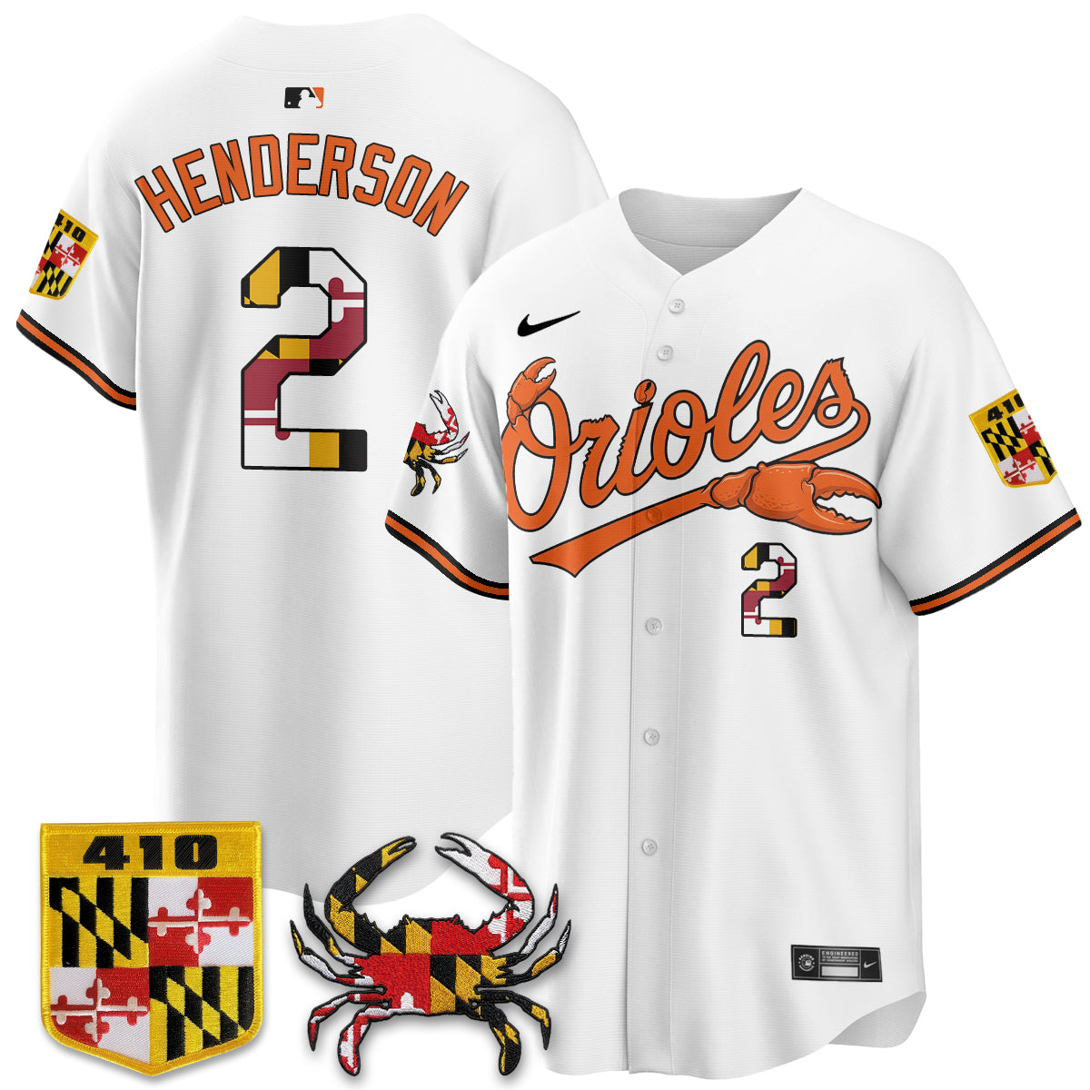 Baltimore Orioles Crab x Maryland Vapor Limited Jersey - Stitched-NQD