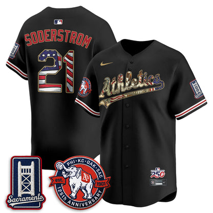 OAK  2026 Independence Day USA Vapor Jersey - Stitched-NQD