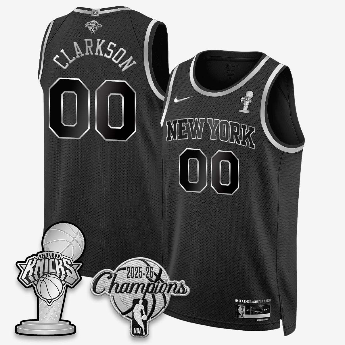 New York Knicks 2026 NBA Champions Gold Edition Vapor Jersey - Stitched