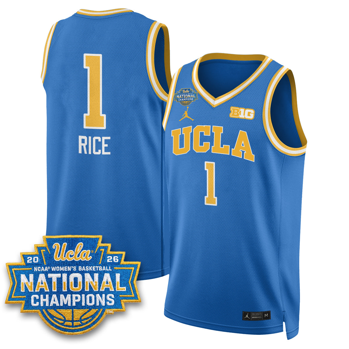 UCLA Women's Basketball National Champion 2026 Gear Limited Jersey -  Stitched-NQD