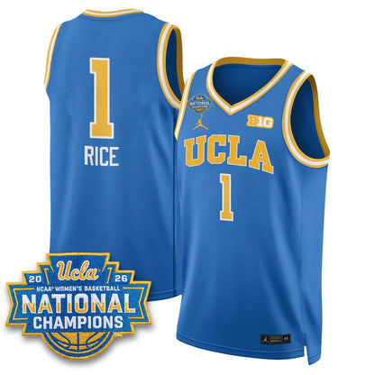 UCLA Women's Basketball National Champion 2026 Gear Limited Jersey -  Stitched-NQD