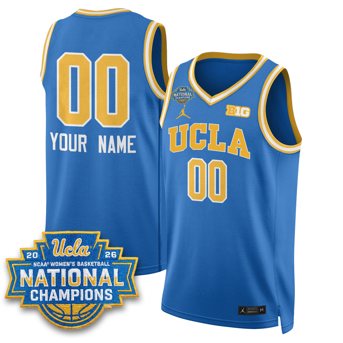 UCLA Women's Basketball National Champion 2026 Gear Limited Custom Jersey -  Stitched-NQD