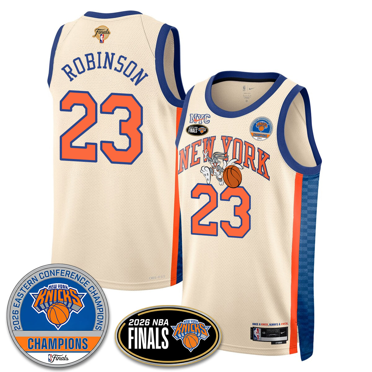 NYK 2026 NBA Eastern Conference Champions x Bunny Vapor Jersey - Stitched-NQD