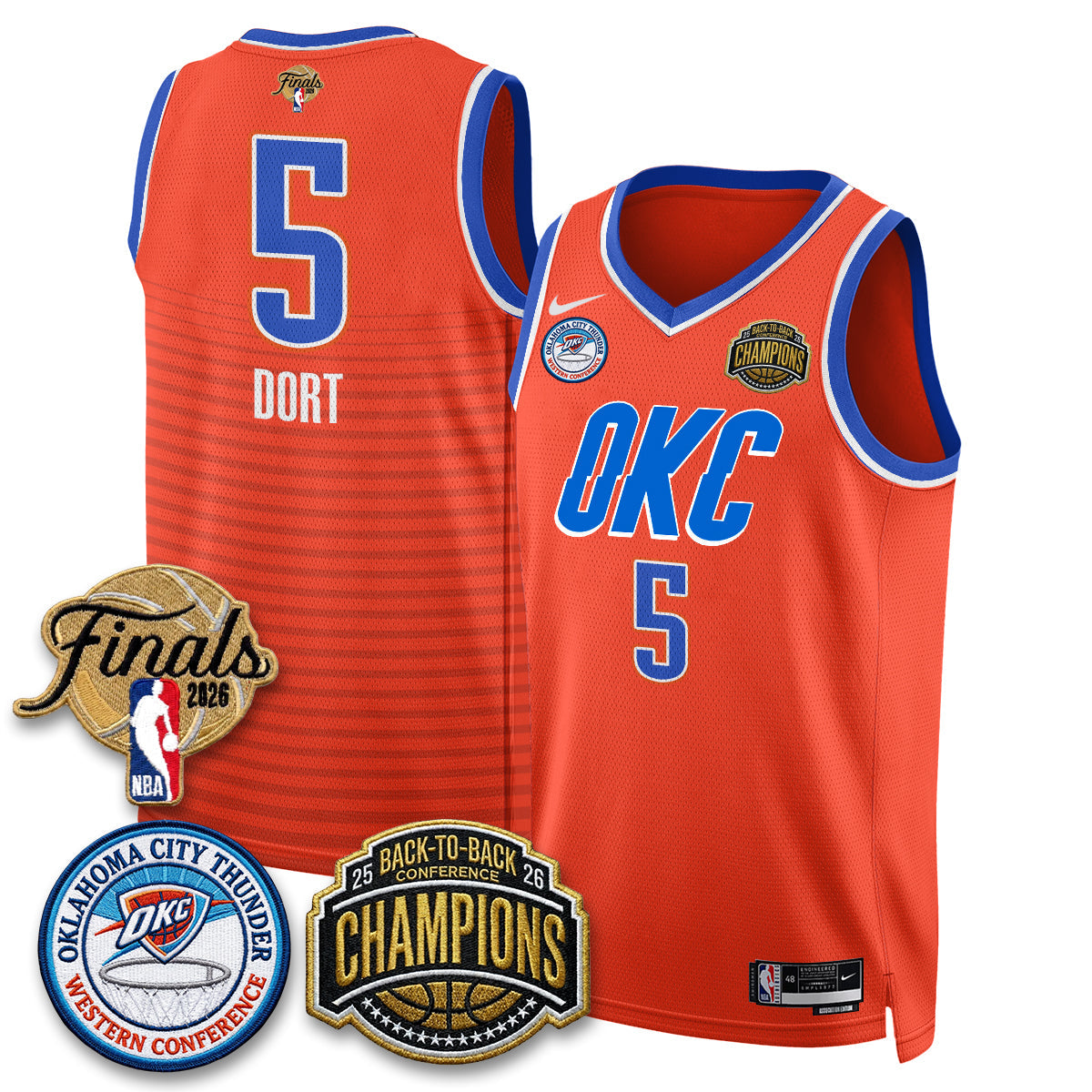 OKC 2026 NBA Western Conference Champions Vapor Jersey - Stitched-NQD