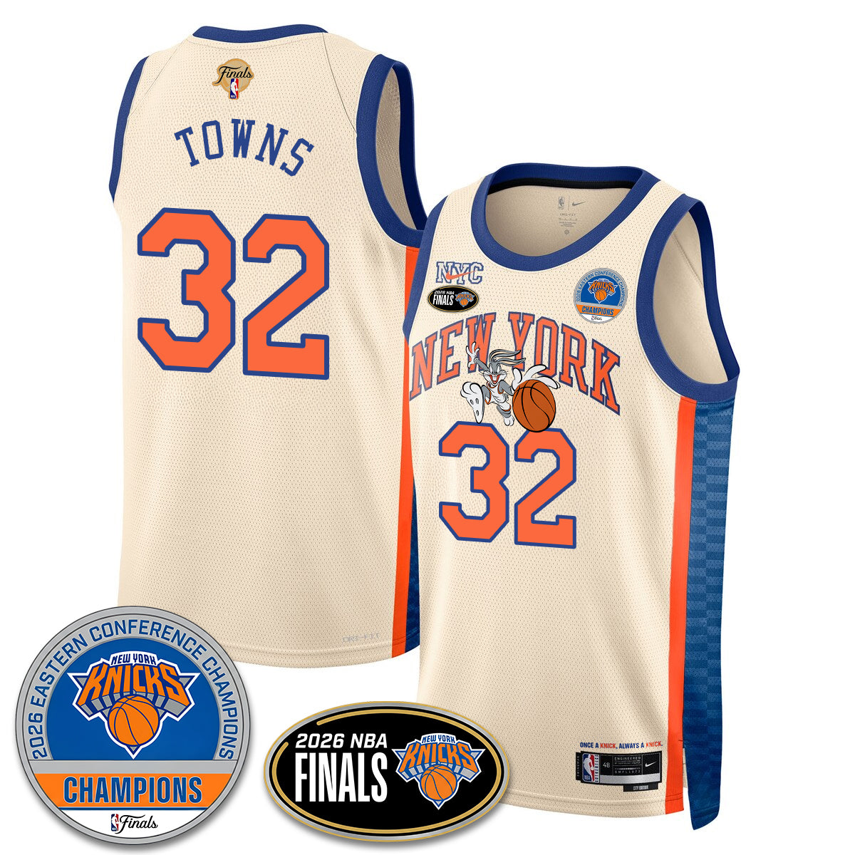 NYK 2026 NBA Eastern Conference Champions x Bunny Vapor Jersey - Stitched-NQD