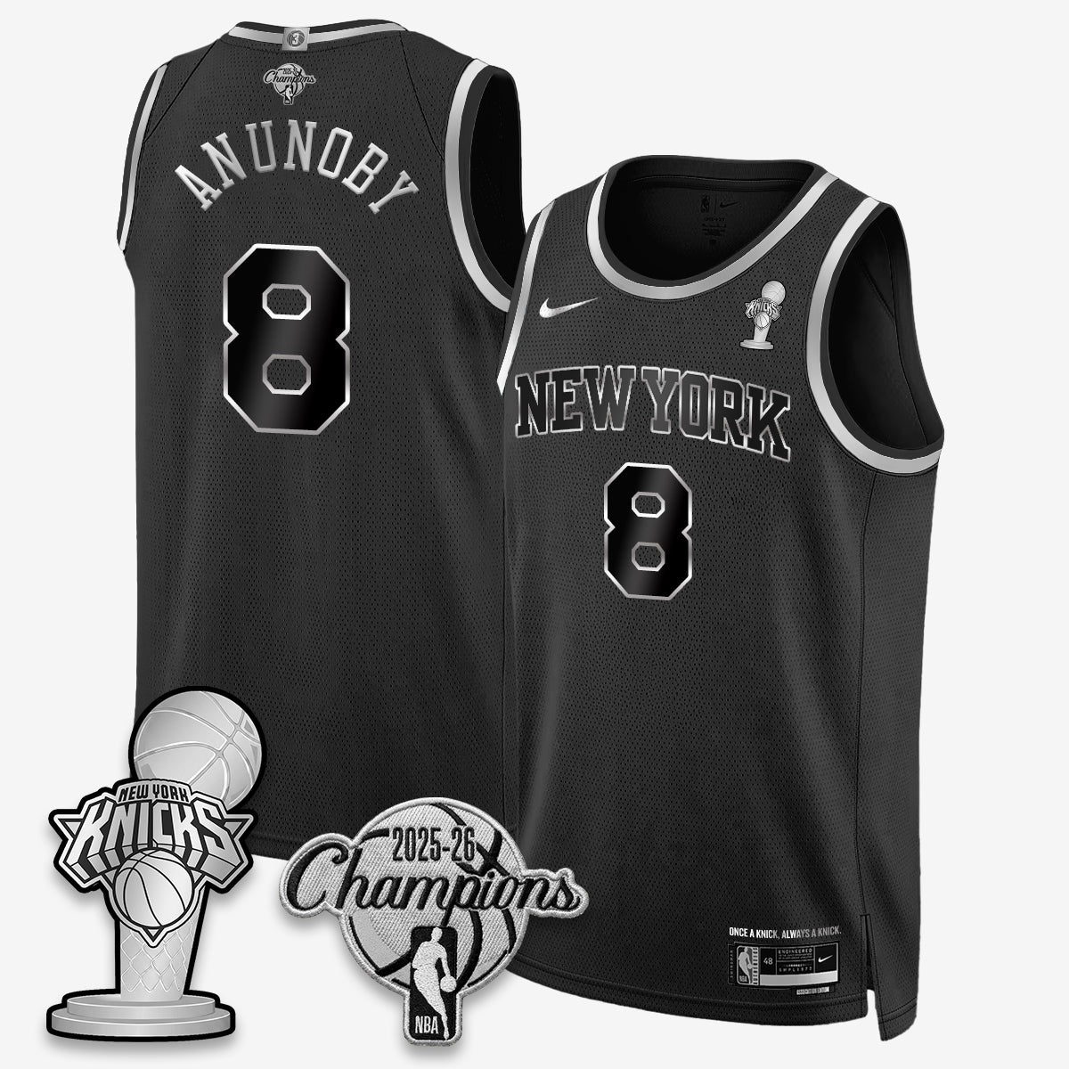 New York Knicks 2026 NBA Champions Gold Edition Vapor Jersey - Stitched
