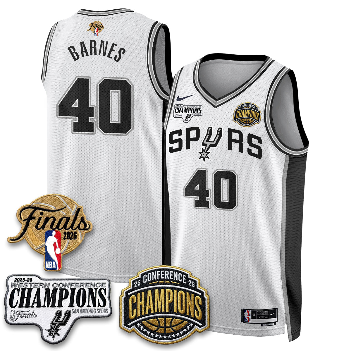 SAS 2026 NBA Western Conference Champions Vapor Jersey - Stitched-NQD