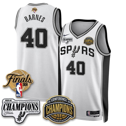 SAS 2026 NBA Western Conference Champions Vapor Jersey - Stitched-NQD