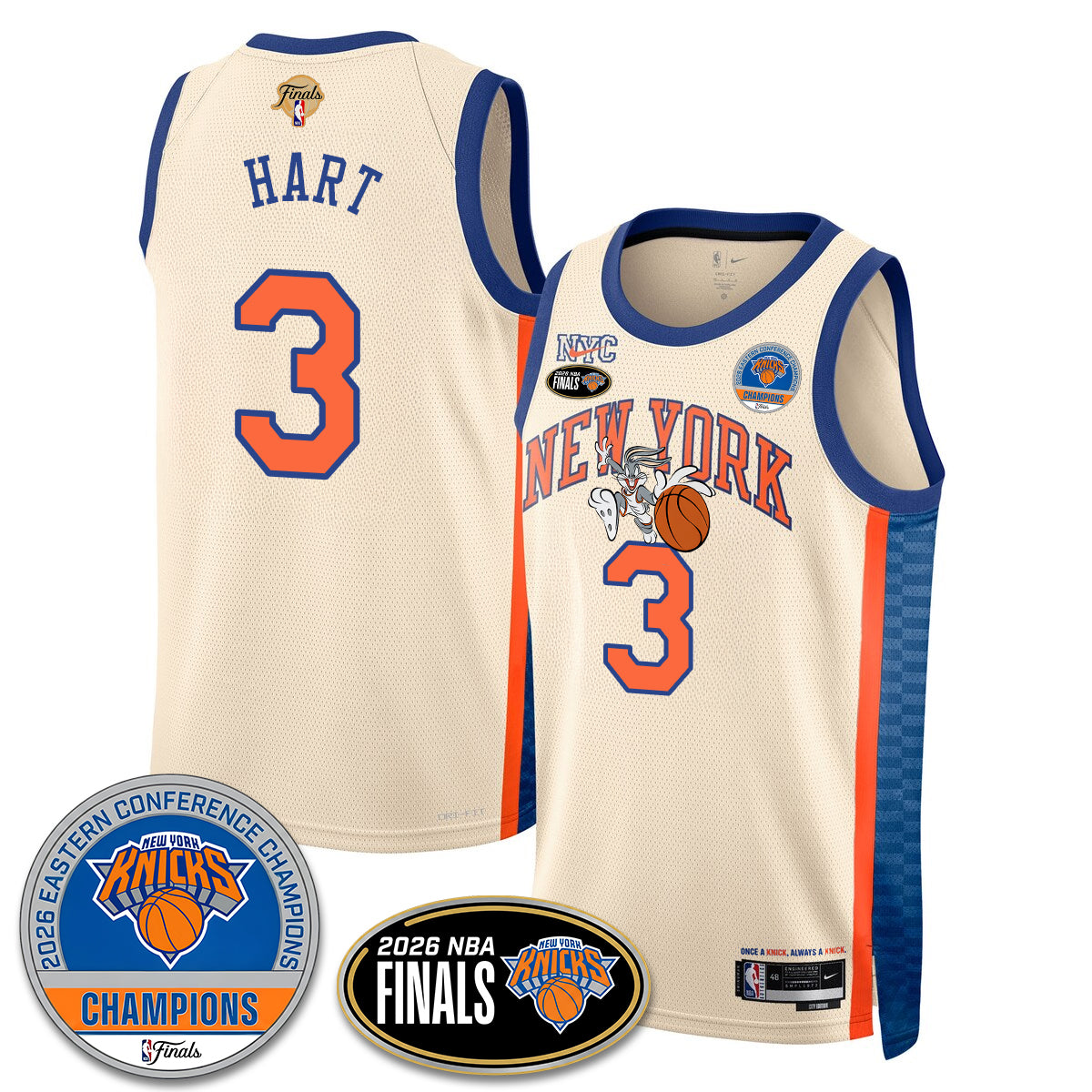 NYK 2026 NBA Eastern Conference Champions x Bunny Vapor Jersey - Stitched-NQD