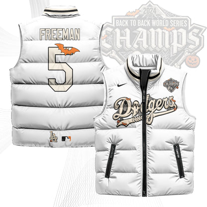 Los Angeles Dodgers Halloween 2026 Unisex Puffer Vest - Printed-NQD