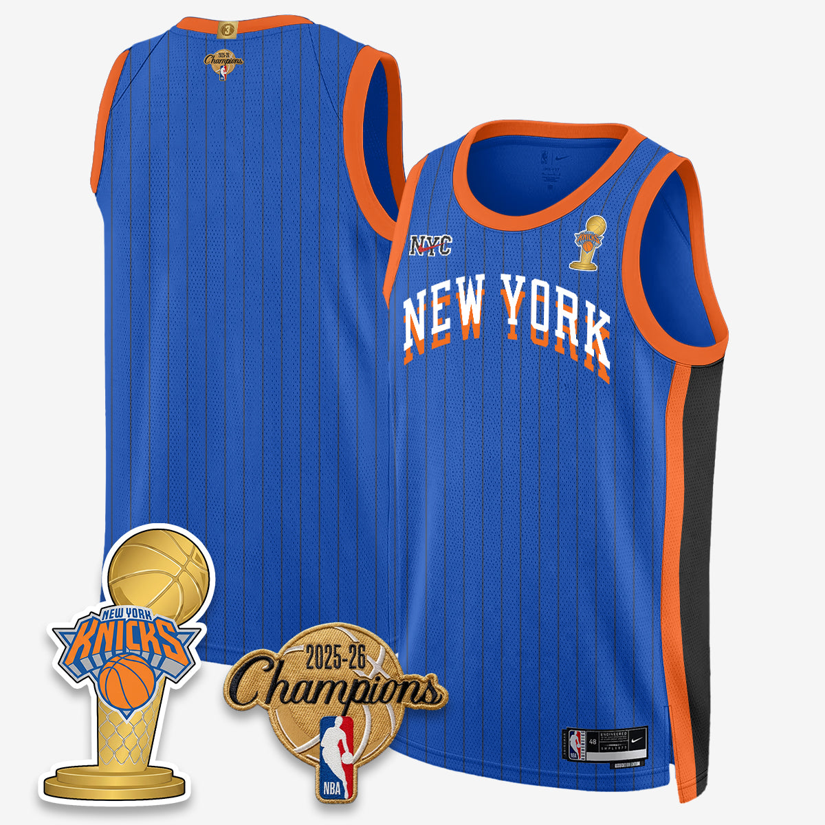 NYK 2026 Basketball Champions Vapor Jersey - Stitched-NQD