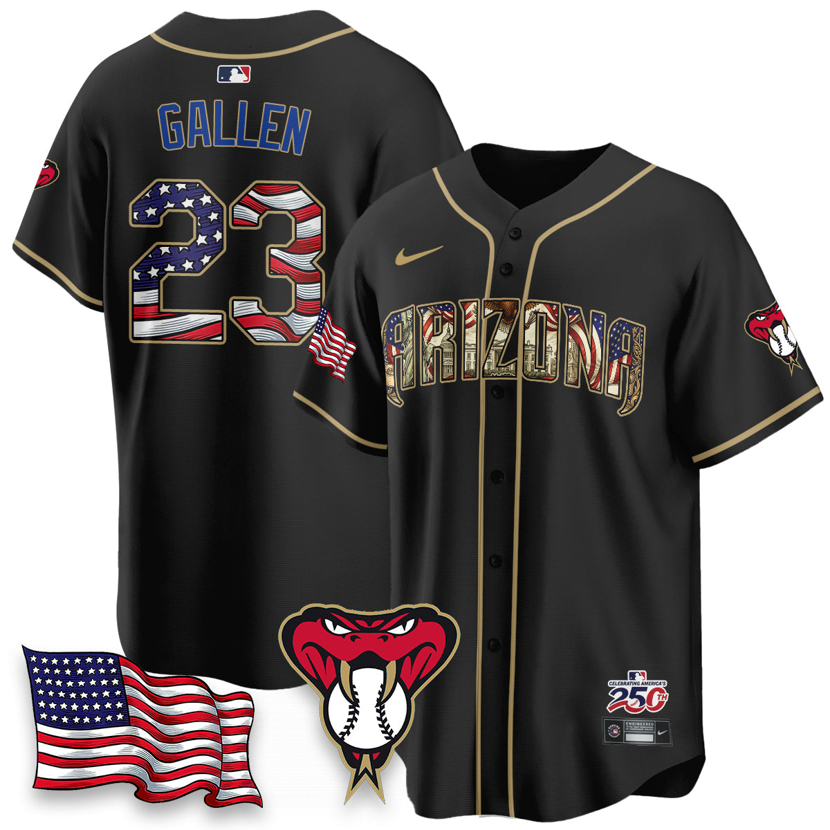 ARI 2026 Independence Day USA Vapor Limited Jersey - Stitched-NQD