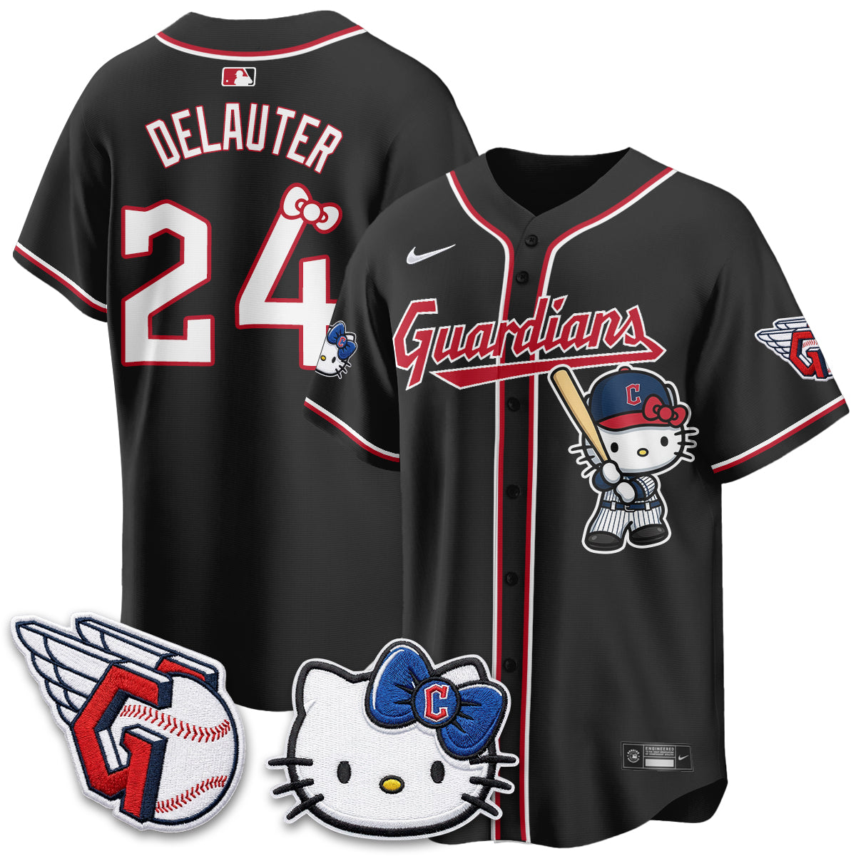 Cleveland Guardians x Meow KT Vapor Jersey - Stitched-NQD